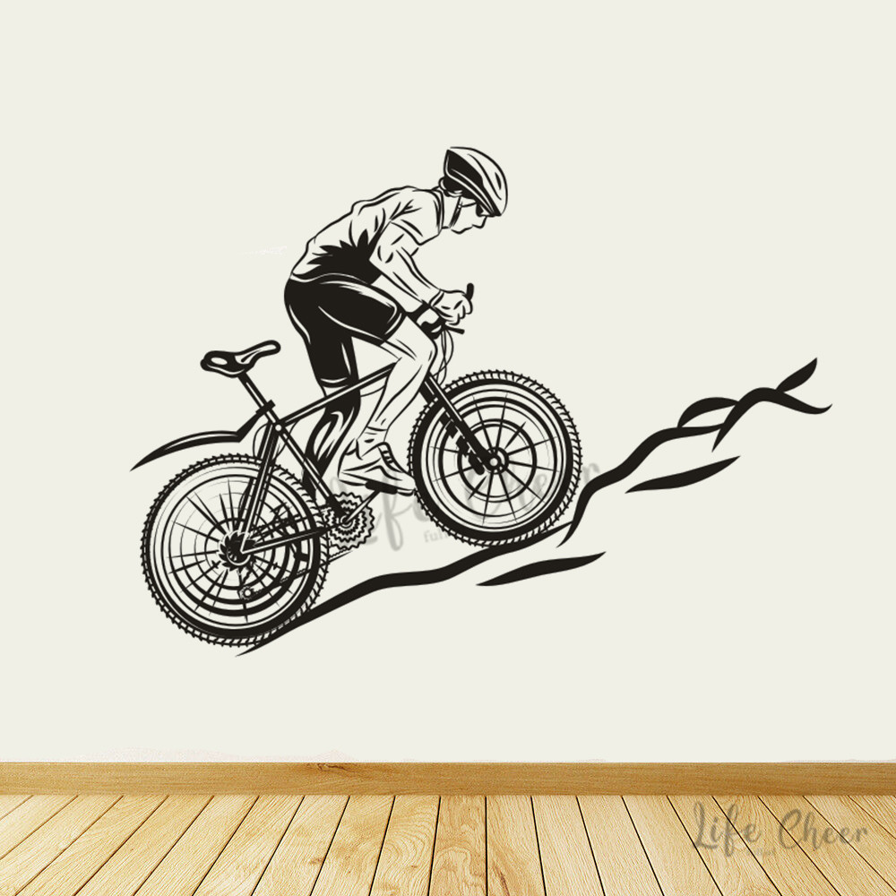 Mountain Biking Europe - Pegatinas de pared de ciclismo de